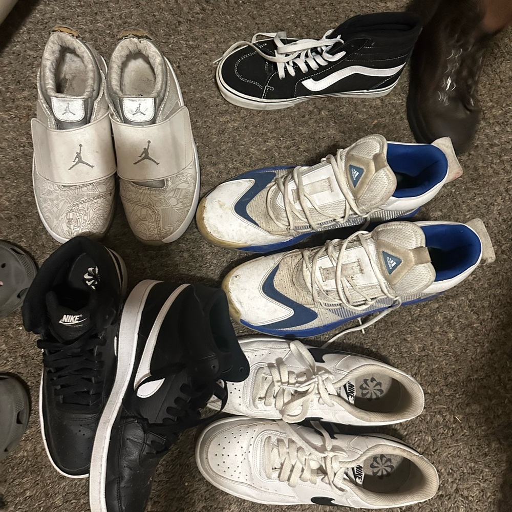 Nike Black and White Mid-Top Sneakers